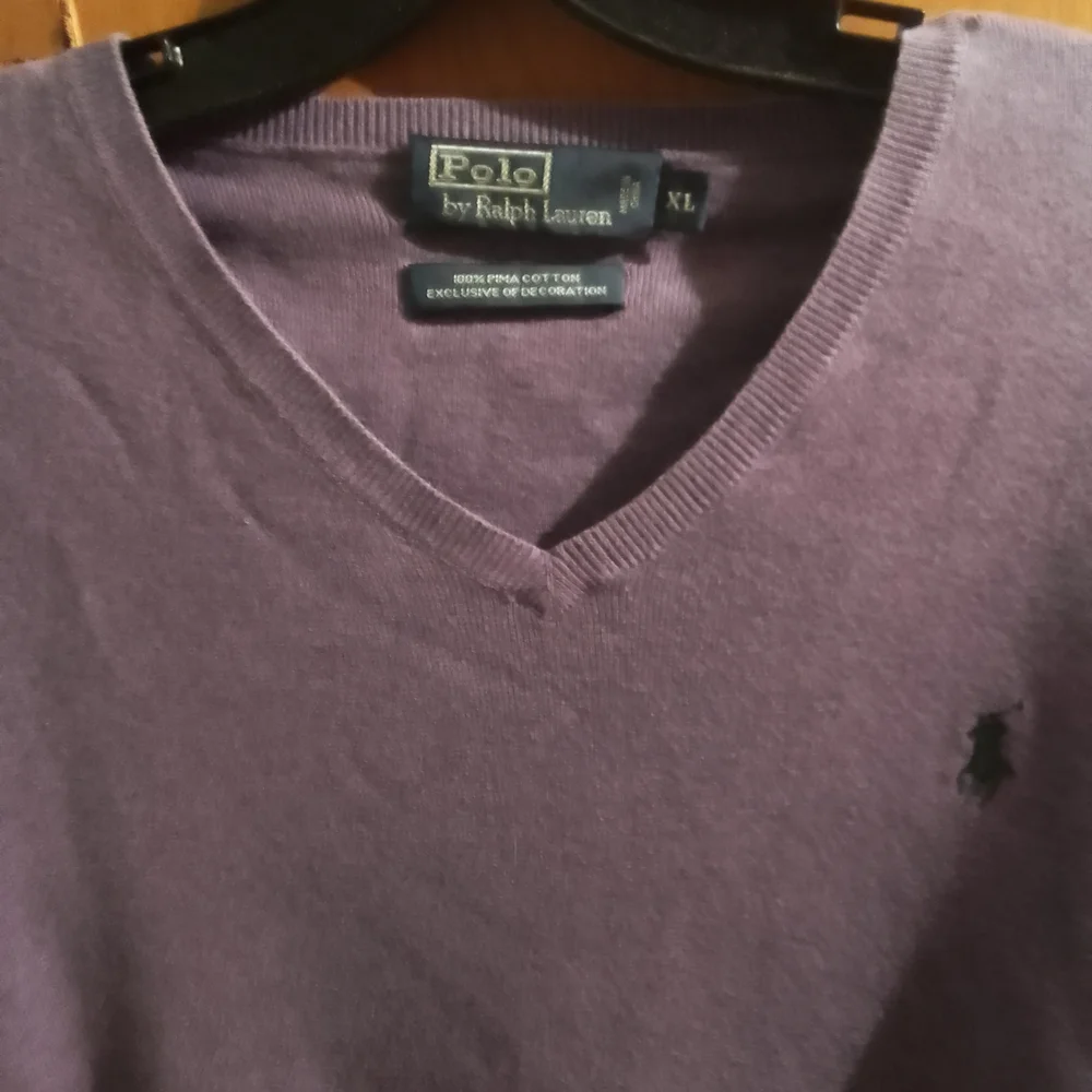 Polo by Ralph Lauren Men's‎ V-Neck Sweater in Purple